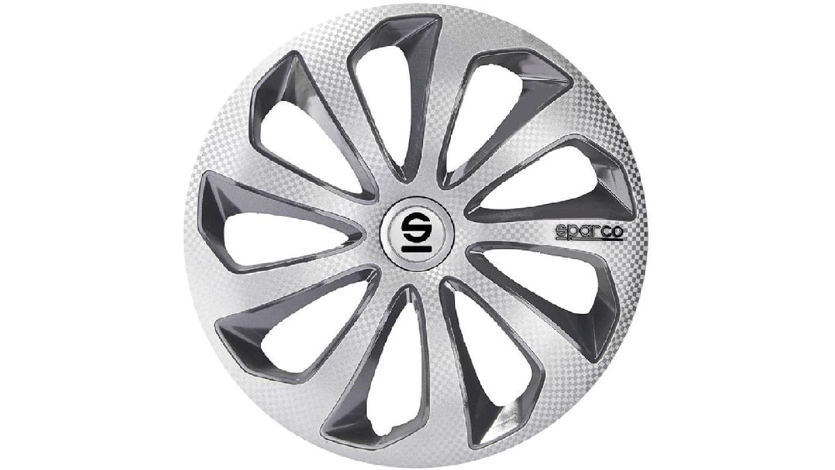 Enjoliveur+Sparco+Sicilia+14+pouces+argent%2Fgris%2Fcarbon%C3%A9+%28%C3%A0+l%27unit%C3%A9%29